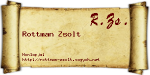 Rottman Zsolt névjegykártya